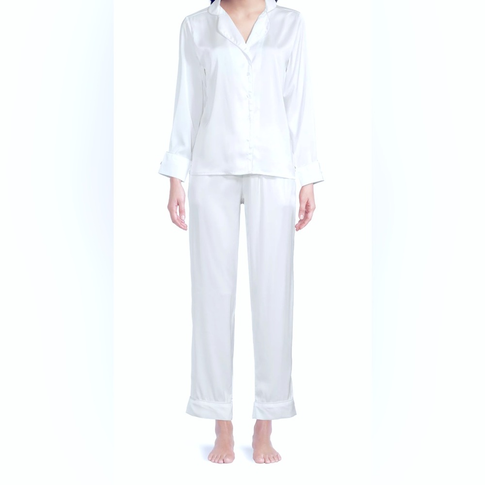 Averie Sleep - Two-Piece Bianca Pajama Set - white XS - only at Saks